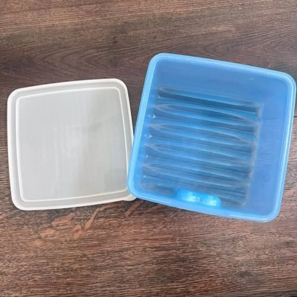 Tupperware FridgeSmart 3-Piece Vented Produce Saver Storage Set – Blue/Teal